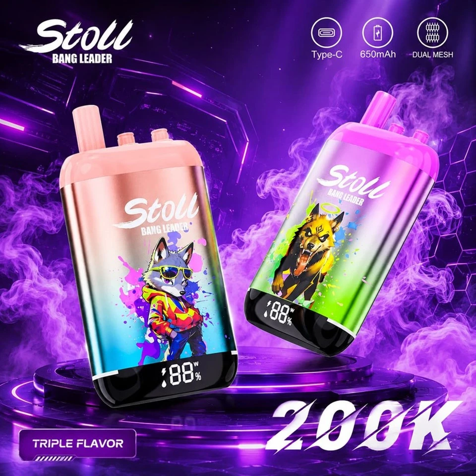 Bang Leader Stoll 200K Triple Flavor Vape LED Display Disposable E-Cigarette