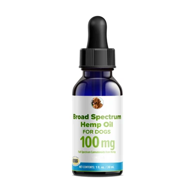 100 Mg Broad-Spectrum Hemp Oil Dropper For Dogs
