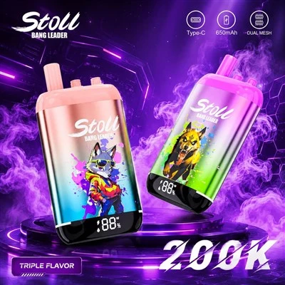 Bang Leader Stoll 200K Triple Flavor Vape LED Display Disposable E-Cigarette